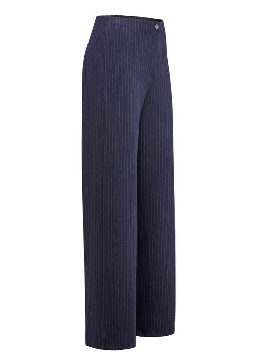 Hosen mit Knopf- und Reißverschluss - Modische Hose in bequemer Weite, in Größe 018 bis 052, in Farbe MARINE-GRAU Ansicht 1
