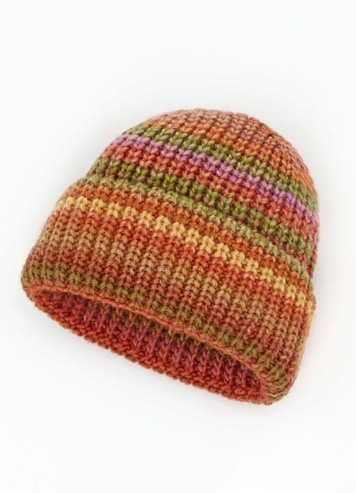 Mützen & Hüte - Grobstrick-Mütze in interessantem Dessin, in Farbe MULTICOLOR Ansicht 1