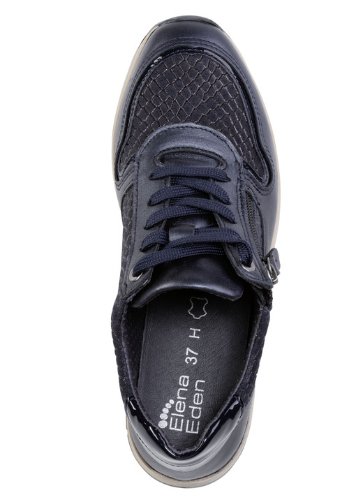 Slipper & Schnürschuhe - ELENA EDEN Schnür-Sneaker mit herausnehmbarem Lederfußbett, in Größe 036 bis 042, in Farbe DUNKELBLAU Ansicht 1