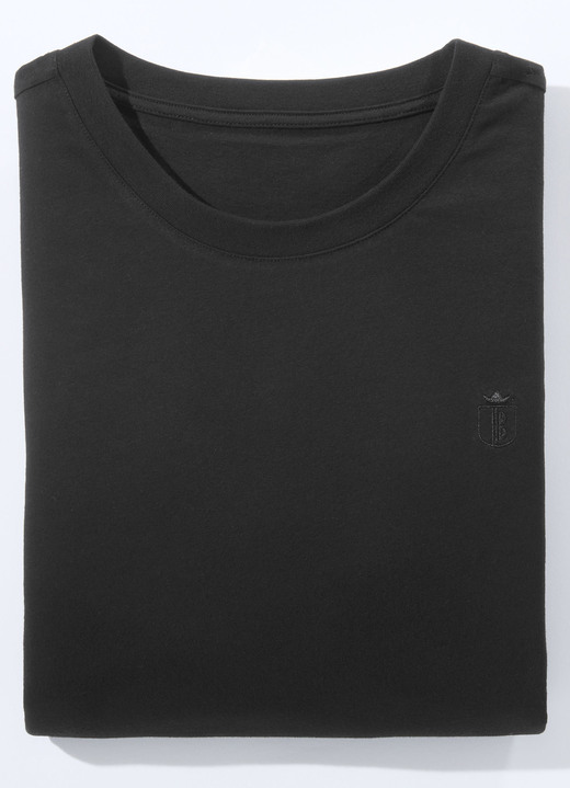 Freizeitshirts & -Kombinationen - Doppelpack Shirt in 4 Farben , in Größe 3XL (64/66) bis XXL (60/62), in Farbe 1x WEIß 1x SCHWARZ Ansicht 1