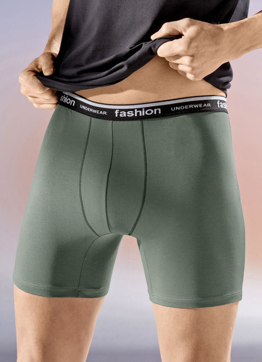 Pants & Boxershorts - Viererpack Pants mit Elastikbund, in Größe 005 bis 011, in Farbe 2X OLIV, 2X SCHWARZ Ansicht 1