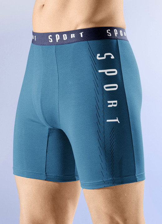 Pants & Boxershorts - Viererpack Pants mit Elastikbund, in Größe 005 bis 011, in Farbe 2X PETROL, 2 X MARINE