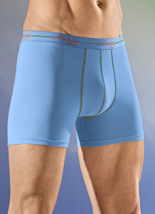 Pants & Boxershorts - Sloggi Zweierpack Pants mit Elastikbund, in Größe 004 bis 008, in Farbe 1X BLAU, 1X OLIV Ansicht 1