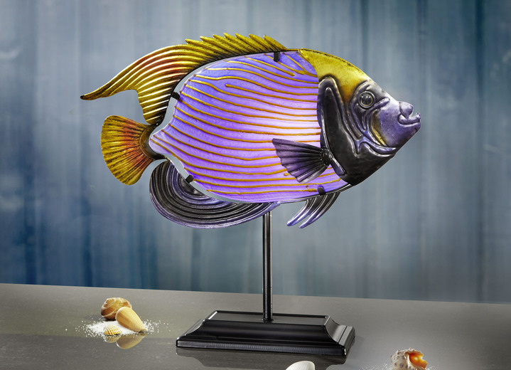 Wohnaccessoires - Beleuchteter Fisch, in Farbe LILA-GOLD Ansicht 1