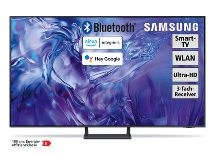 Rahmenloser Samsung 4K-Ultra-HD-LED-Fernseher mit Smart-TV