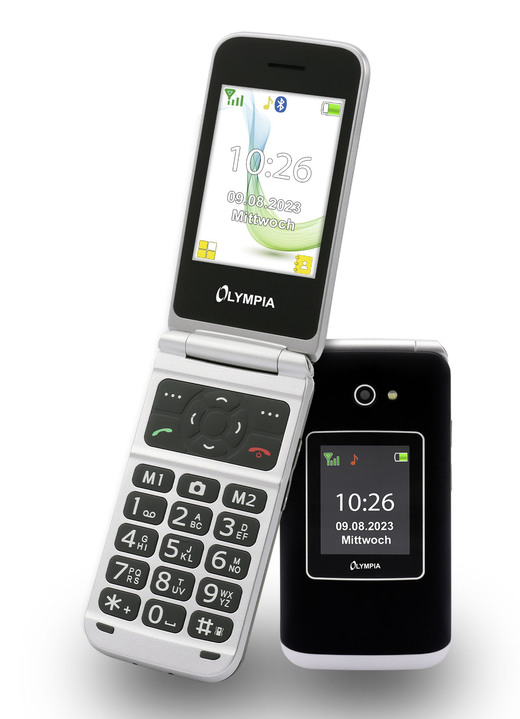 Mobil-Telefone - Olympia VITUS 4G Klapphandy mit Großtasten, in Farbe SCHWARZ Ansicht 1