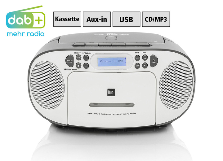 Musikanlagen - CD-Boombox mit DAB+ Radio, in Farbe GRAU Ansicht 1