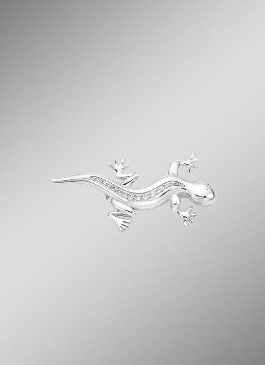 Accessoires - Salamander-Anstecknadel aus Silber, in Farbe  Ansicht 1