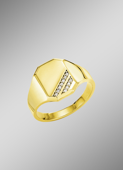 Ringe - Exquisiter Herrenring mit Diamanten, in Größe 180 bis 240, in Farbe  Ansicht 1