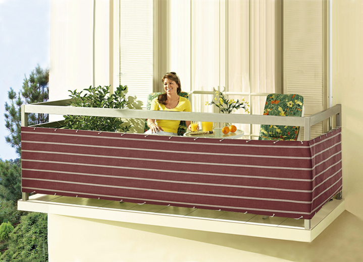 Balkonbespannung mit Ösen und Schnur - Sicht- & Sonnenschutz | BADER