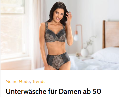 Unterwäsche für Damen ab 50